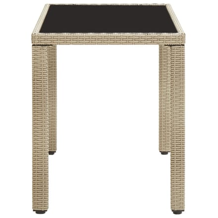 vidaXL - Tuintafel - 123x60x74 - cm - poly - rattan - beige