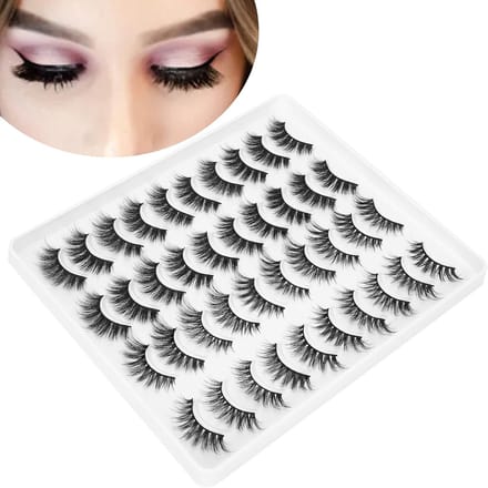 Glowing win - NepWimpers - 20 paar - 3 styles mixed - Fluffy Natural Look