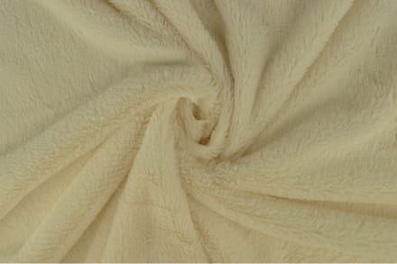 1 meter zachte bont stof - Gebroken wit - 155cm breed