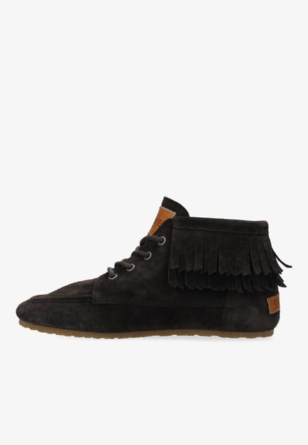 Shabbies Ciska Frina Veterschoenen - Dames - Bruin - Maat 40