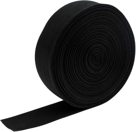 38mm Zwarte Nylon Webbing - 12 Meter Polypropyleen DIY Rugzakband voor Handgemaakte Projecten
