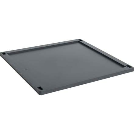 HAY Kleur deksel groot vierkant - HAYCrateCharcoal - ABS kunststof