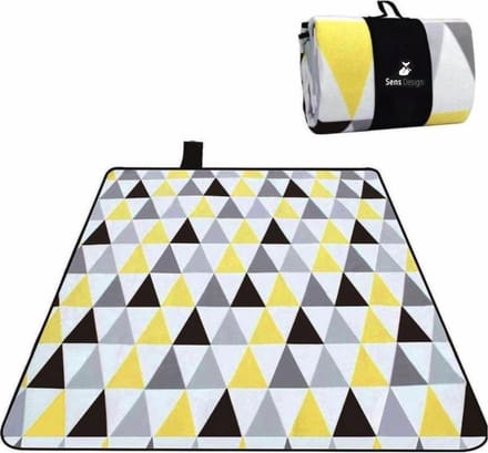 Sens Design XXL Waterdicht Picknickkleed – 200x200 cm – Buitenkleed Geel