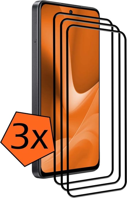 Screenprotector - 3 Stuks - Geschikt voor OPPO A79 - Full Cover - Gehard Glas - Beschermglas - Tempered Glass - Screen Protector