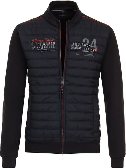 Casa Moda Atlantic Ocean Spirit Vest Opstaande Kraag Blauw - M