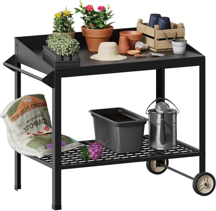 Outdoor pot bench table