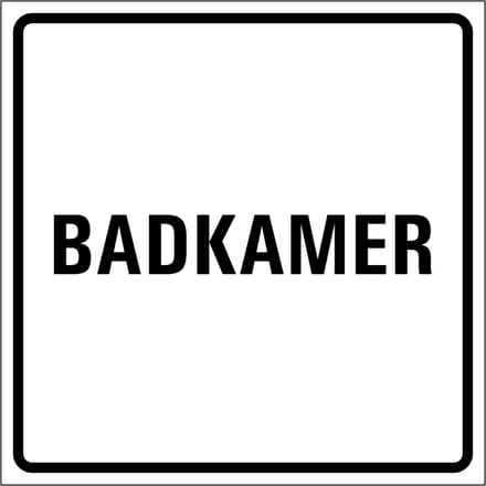 Badkamer sticker, wit zwart 300 x 300 mm
