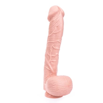 Dinoo - Curved - King-size Dildo - 31 x 5.5 cm - Beige