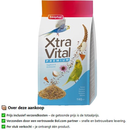 Xtra Vital Parkietenvoer - Vogelvoer - 1 kg