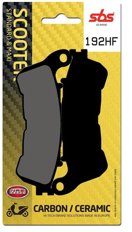 Plaquette de frein SBS pour Scooter Honda 125 Sh / I 2009 à 2012 192HF Neuf