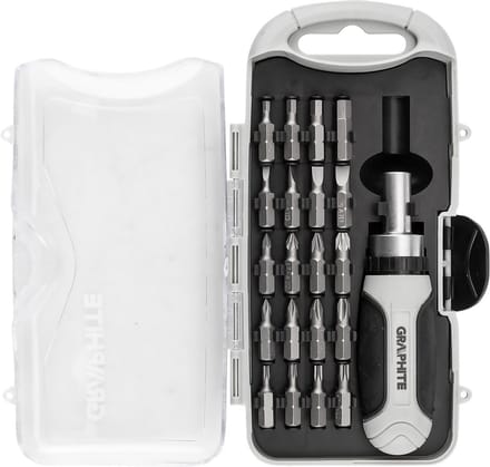 Graphite - Schroevendraaier Bitset - Magnetische Houder - Grijpschroevendraaier - 21 stuks