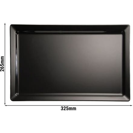 GGM Gastro (6 Stück) GN-Tablett 1/2 - PURE - Melamin - Höhe: 30mm - Weiß