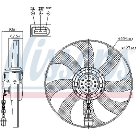 Radiator ventilator NISSENS 85549