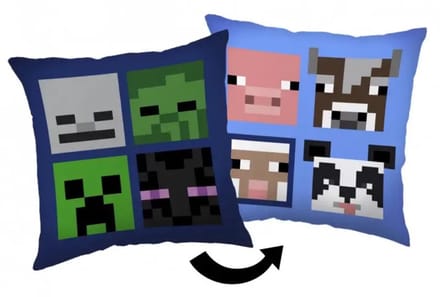 Minecraft Kussen, Dag & Nacht - 40 x 40 cm - Polyester