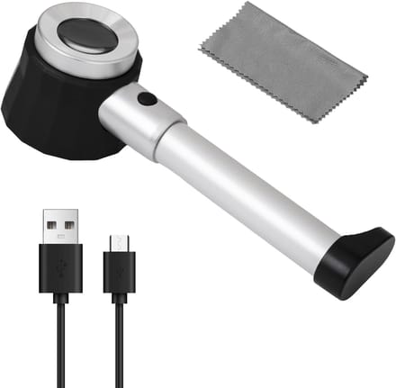 Omgoods - Handheld Vergrootglas met LED Licht en Meetlat voor Juwelen