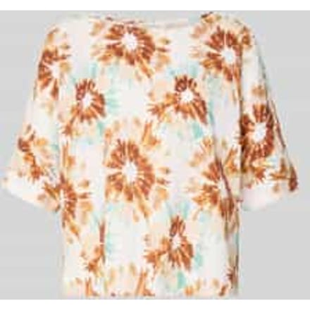Blouse van linnen met boothals