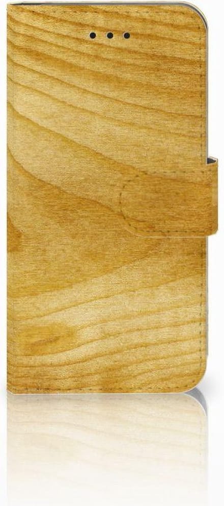 Apple iPhone X | Xs Book Style Case Licht Hout