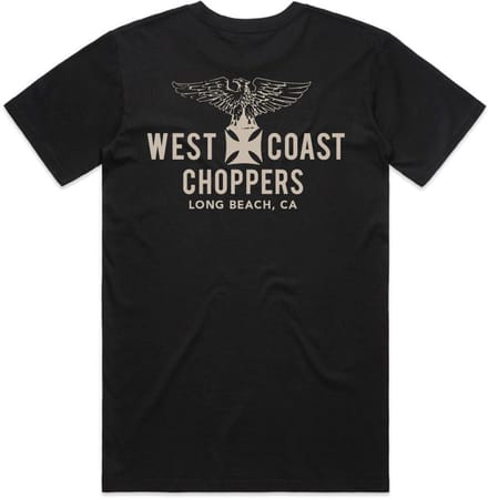 WCC West Coast Choppers T-shirt Eagle Tee - Zwart