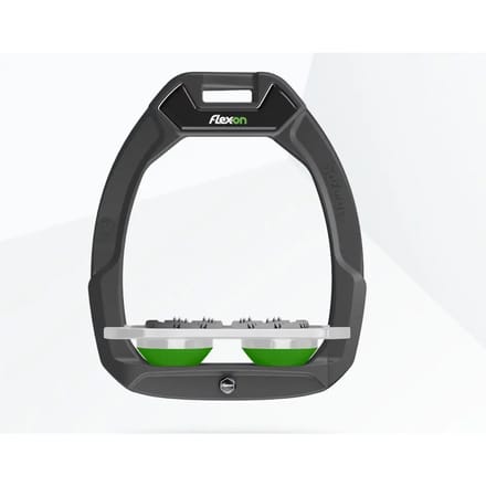 Veiligheids stijgbeugels Plat Ultra Grip Antraciet/Grijs/Groen Flex-On Safe-On