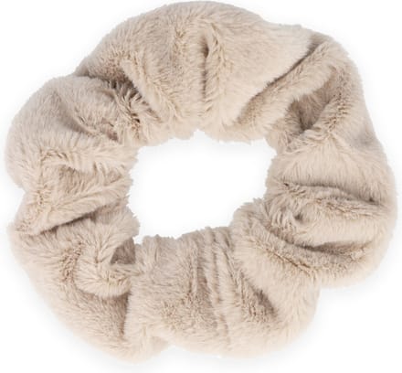 Lajetti - Scrunchie Fluffy Taupe Extra Vol en Luxe - Haarwokkel Haarelastiek