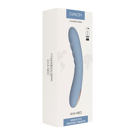 Svakom - Ava Neo - Stotende Vibrator - Thrusting Vibrator - Met App Control - Lichtblauw