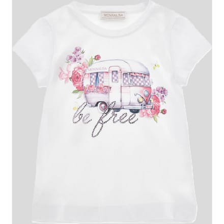 T-shirt camper meisje wit