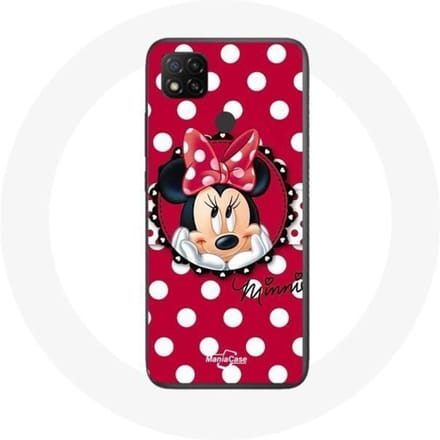 Xiaomi Redmi 9C hoesje Minnie Mouse Cartoon Rood rood