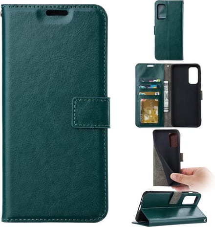Portemonnee Book Case Hoesje Geschikt voor: Xiaomi Mi Note 10 Lite - Groen