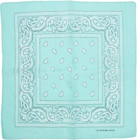 Zac's Alter Ego - Mint Green Paisley print Bandana - Groen