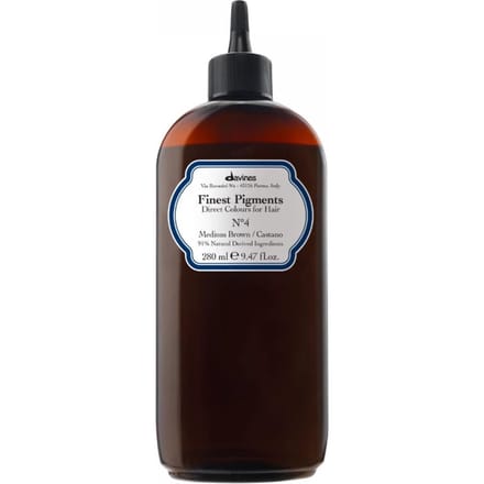 Davines, Finest Gloss, Ingrédients Naturels, Pigment Colorant Cheveux, N.4 Châtain Moyen, 280 ml
