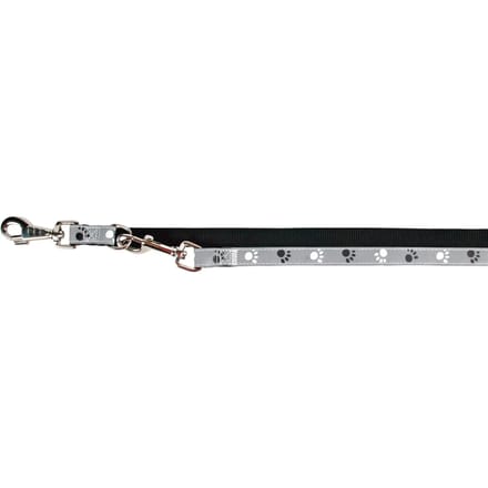 Trixie Silver Reflect adjustable leash XS-S: 2.00 m/15 mm black/silver grey
