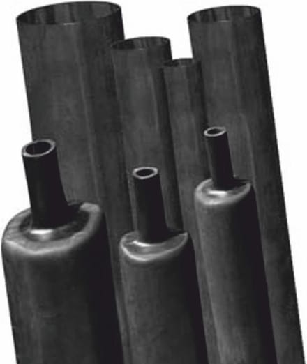 Krimpkous met lijm - 1 meter - zwart - 4mm naar 1mm