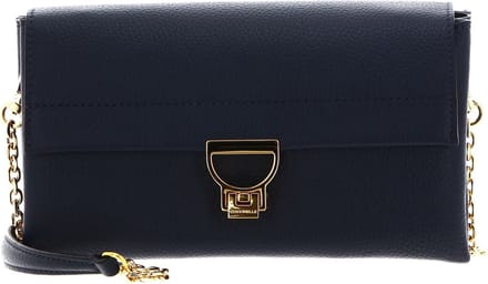 COCCINELLE Leren Schoudertas Arlettis Handbag Midnight Blue Donkerblauw
