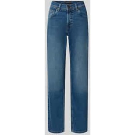 straight fit jeans van katoenmix
