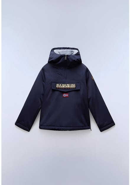 Napapijri Rainforest kinder winter anorak blauw - Maat 140 - Met capuchon - Ritssluiting