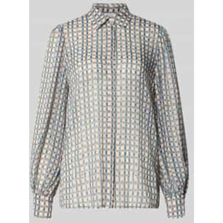 Relaxed Fit overhemdblouse in semitransparant design