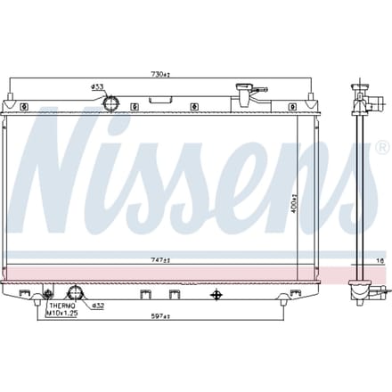 Radiator, motorkoeling NISSENS 606841