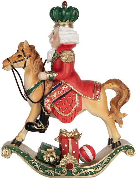 Clayre & Eef Kerstdecoratie Beeld Notenkraker 24x8x31 cm Bruin Kunststof