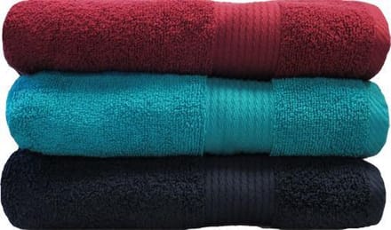 iSleep Terry Handdoek - 60x110 cm - Donker Blauw - 3 stuks