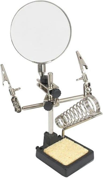 Derde Hand met Vergrootglas en Soldeerbouthouder voor Hobbyist en Techniek