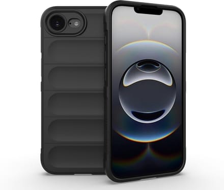 MobyDefend Hoesje - Geschikt voor iPhone 16e / iPhone 17e - TPU Gripcase - Zwart