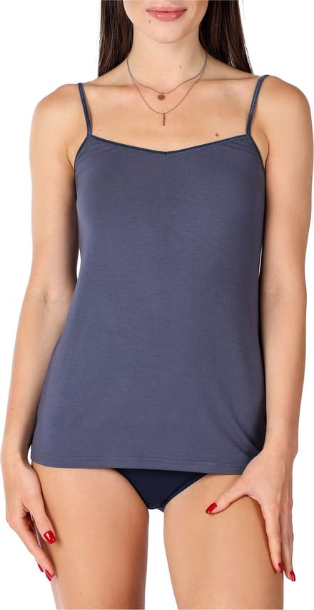 Bellivalini Dames Onderhemd - V-hals - Viscose - BLV-BLV50-218-UW - Jeans - S