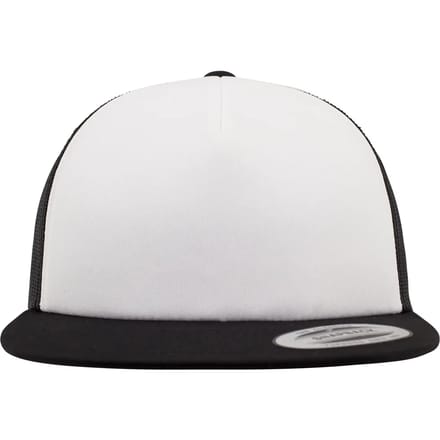 Flexfit - Foam Trucker with White Front blk/wht/blk one size Trucker pet - Zwart/Wit