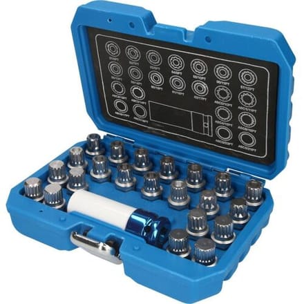 Brilliant Tools BT691260 Velgenslot-assortiment voor VW, 23-delig