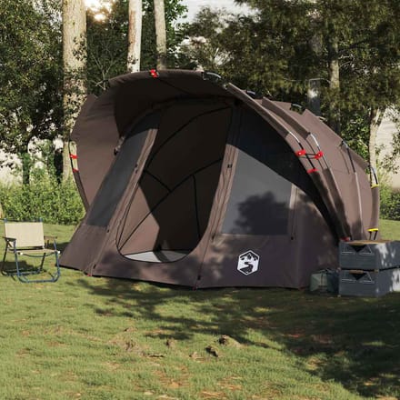 Vidaxl Tente de Pêche, 5 Personnes, Marron, Imperméable