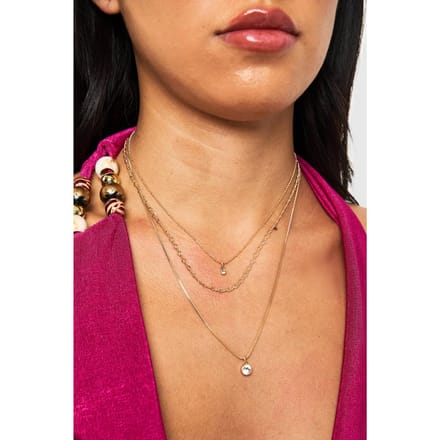 boohoo Dames Diamante gelaagde ketting | Gold