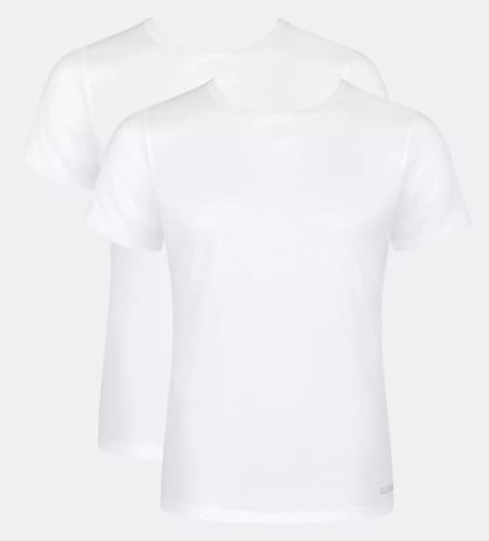 sloggi men GO ABC 2.0 O-Neck 2P Heren Ondershirt - WHITE - Maat M