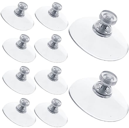 Zuignap met schroefdraad - Transparante Zuignap (50 mm diameter) - 10 Stuks