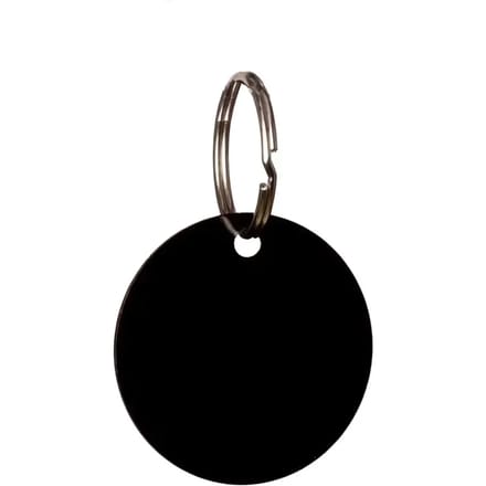 Grooming Deluxe - Naamplaatje rond size L 4 cm zwart