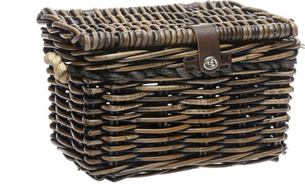 New Looxs Melbourne Medium Fietsmand Voordrager - 24 liter - Rotan - Bruin